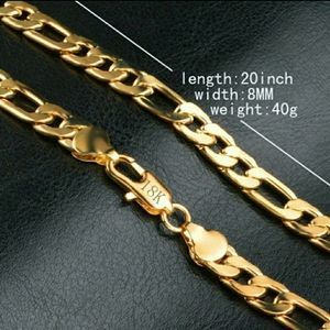 Gold Figaro Men's 8mm Chain